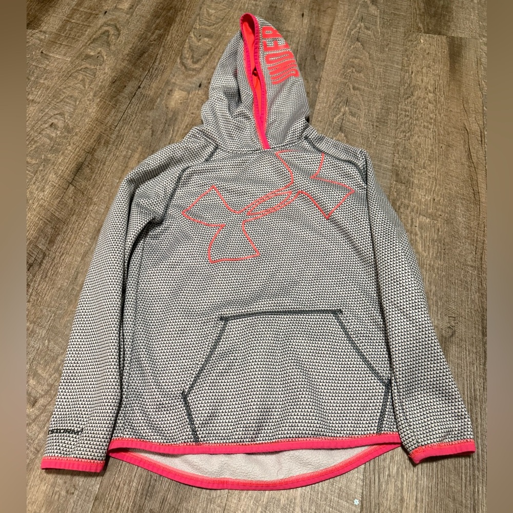 Under armour black/whitete/pink hoodie